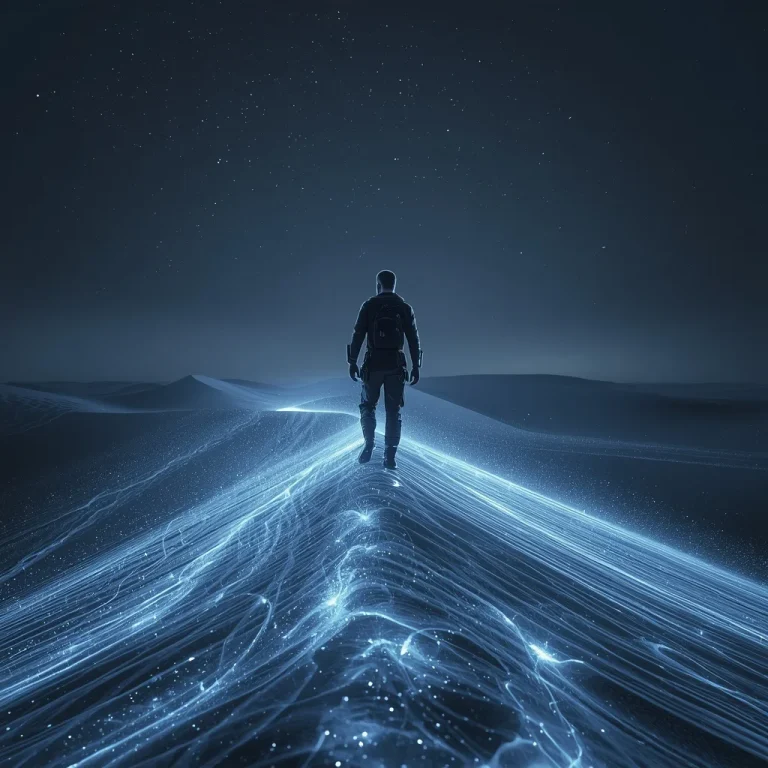 Man Galactic Wanderer Starlight Sand Dunes Cosmic Journey | Chatgpt photo editing prompts trending boy 2022 — AI image prompt