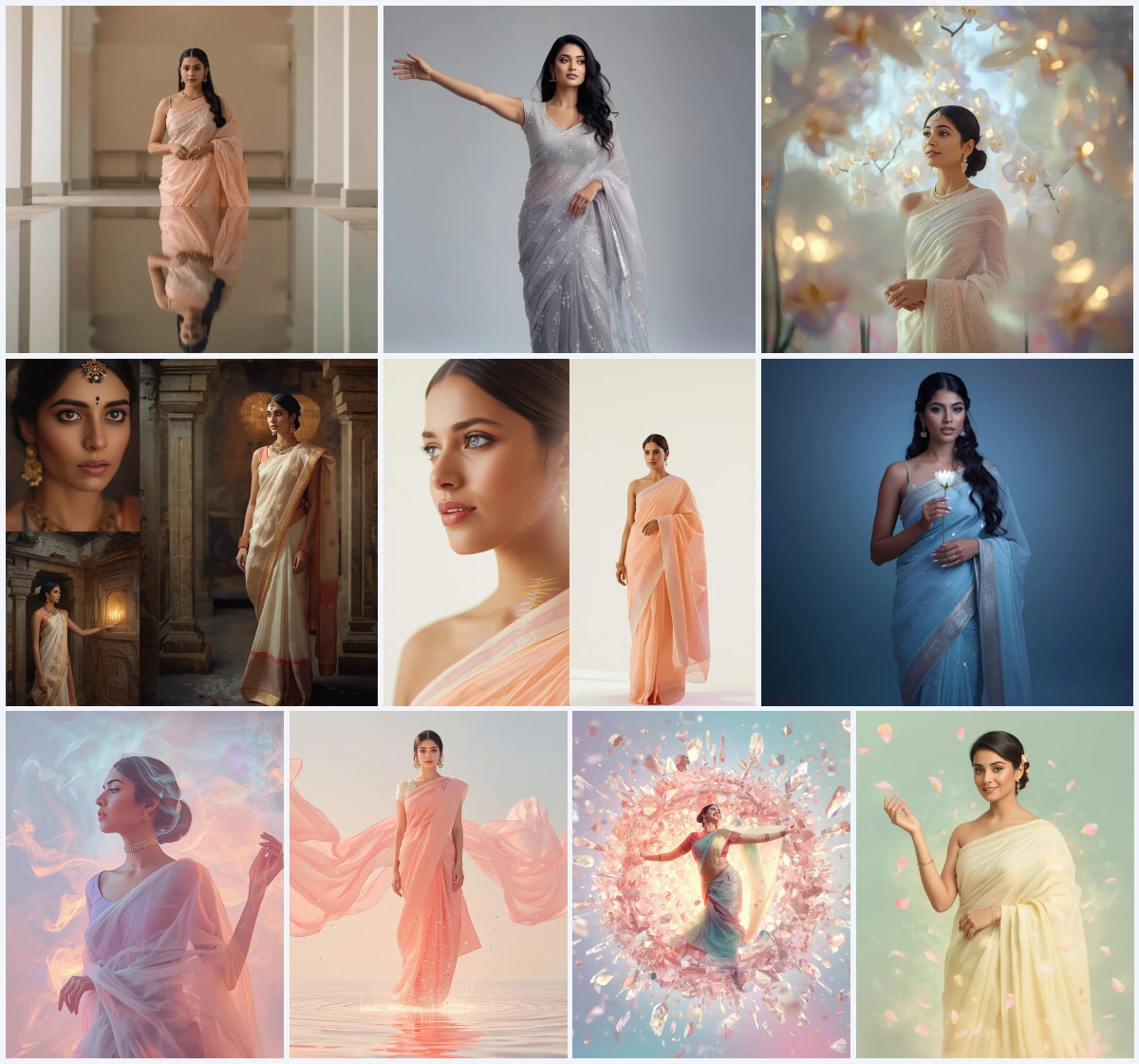 Top 10 ChatGPT Prompt For Saree Look for Enhanced Visuals | prompt for Gemini AI girl