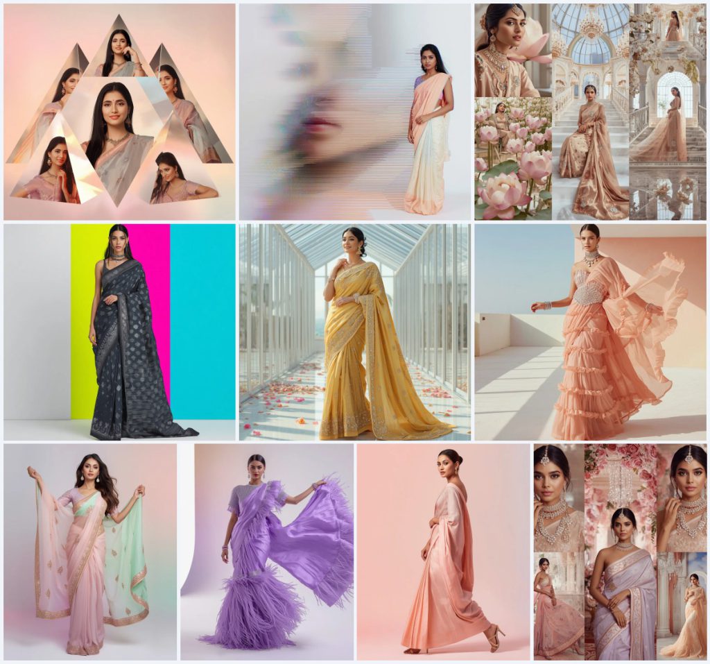 Top 10 Prompt For Gemini AI Girl Modern Saree In English for Global Appeal | new ai prompt for image generation free
