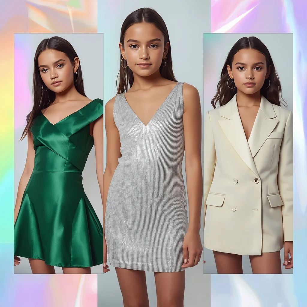 A Prism Inspired Light Collage of an Elegant Young Girl — AI image prompt