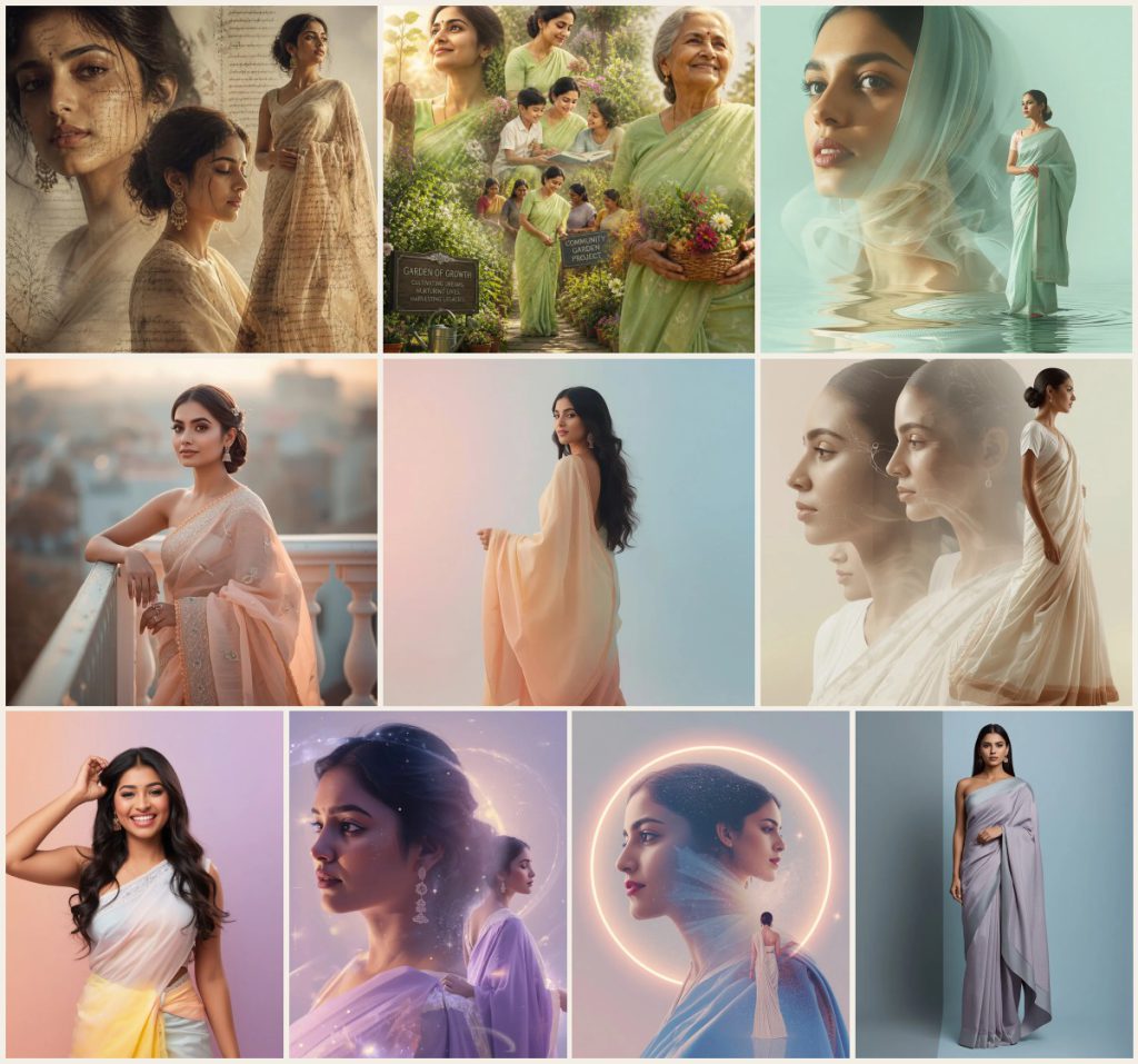 Best 10 Aesthetic Saree AI Prompts for Modern Indian Woman Portrait Photography