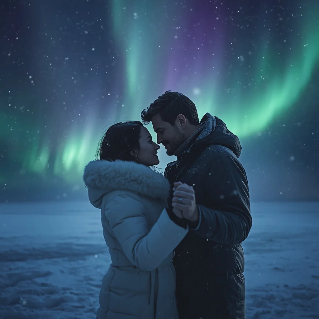Romantic Dance Under the Northern Lights — AI image prompt